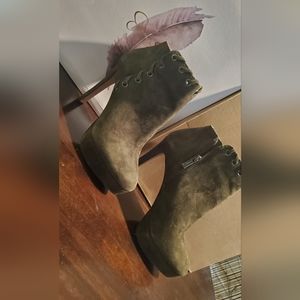 Jessica Simpson,  7 1/2 , olive green booties